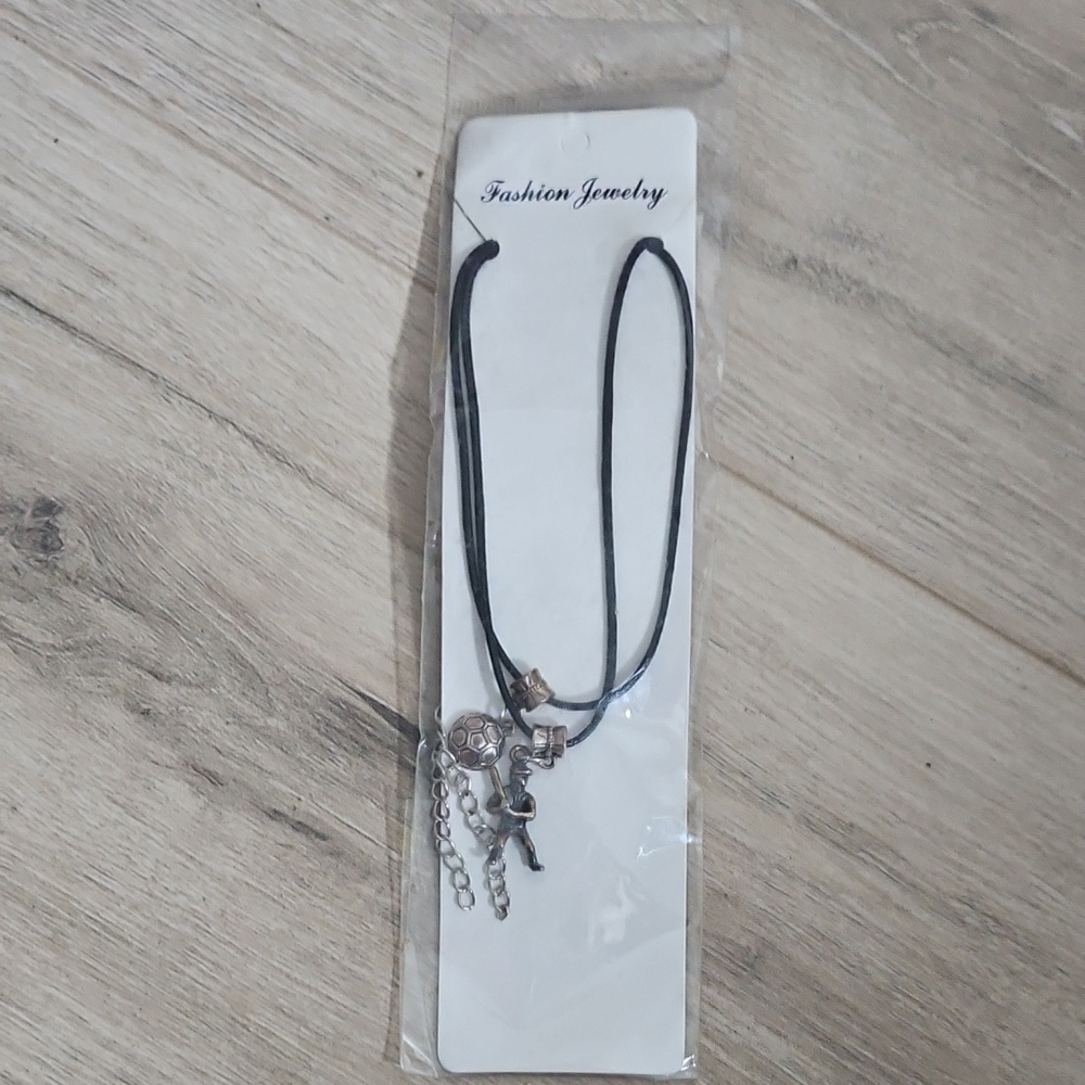 Fashion Jewelry Black Cord Necklace with Charms